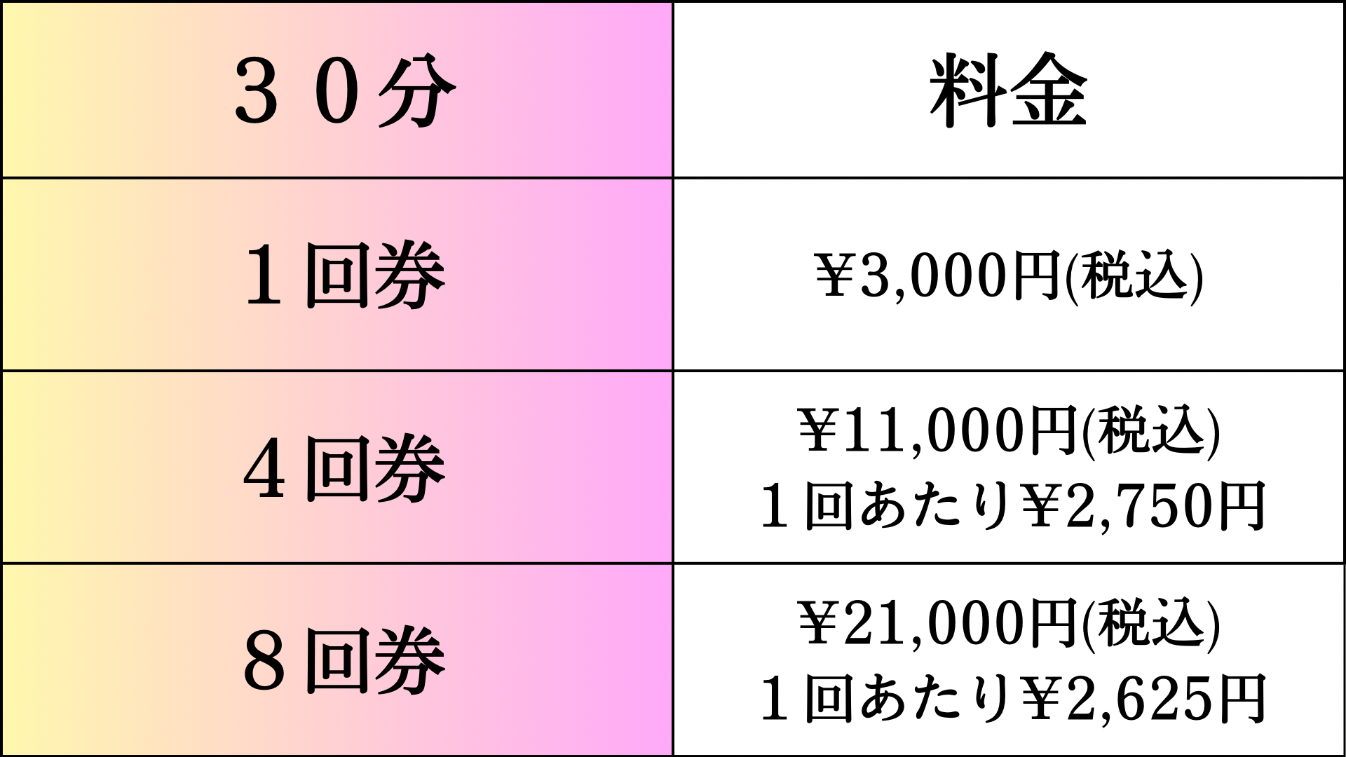 料金表画像